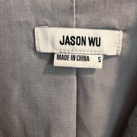 Jason Wu Feather Grey Sleeveless Double Button Mini Dress Size S - Picture 3 of 9